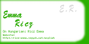 emma ricz business card